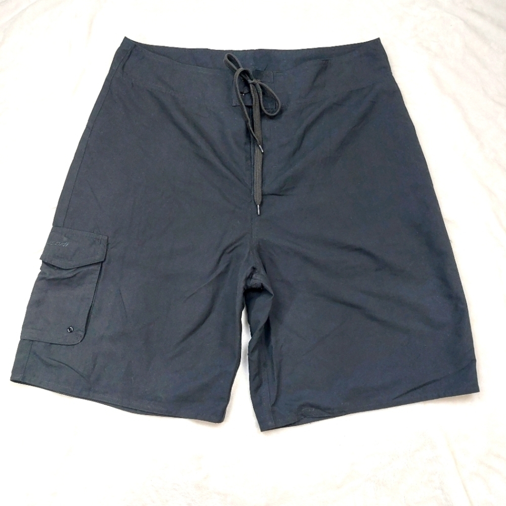SPORTI MEN'S ESSENTIAL BOARD SHORT BLACK SWIM TRUNKS SIZE 34 NEW WITH TAGS